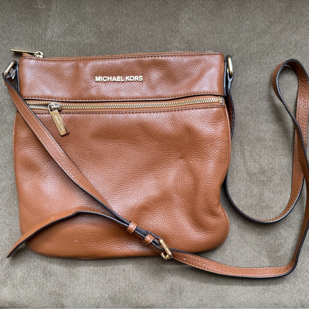 Michael Kors Tan Leather Shoulder Bag